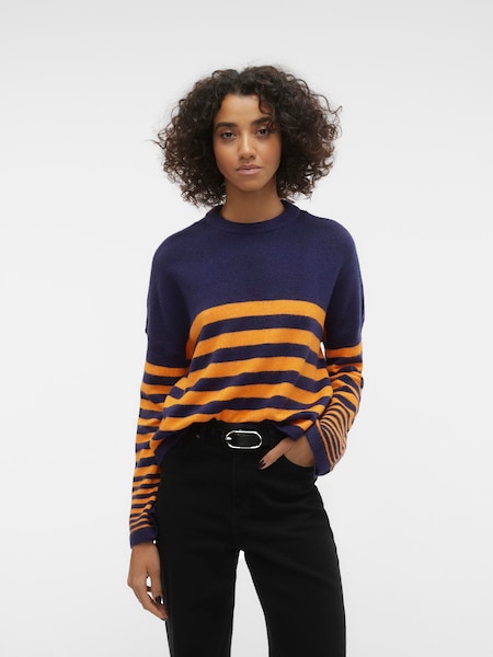 Vero Moda Strickpullover »VMHURRICANE LS O-NECK PULLOVER GA BF«