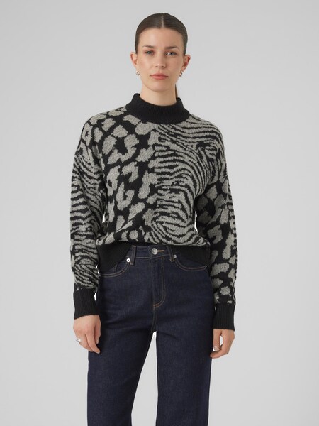 Vero Moda Strickpullover »VMVERA ANIMAL LS HIGHNECK PULLOVER BF«