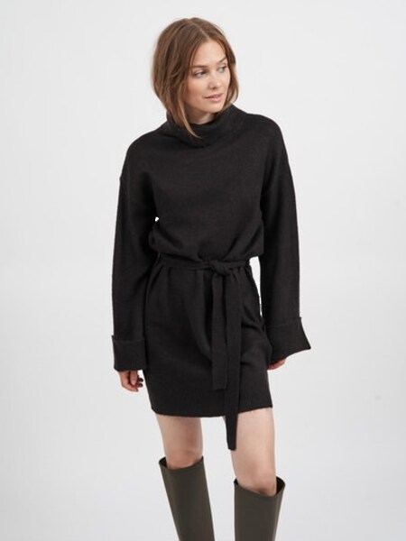 Vila Strickkleid »VIROLFIE L/S TIE BELT KNIT DRESS - NOOS«