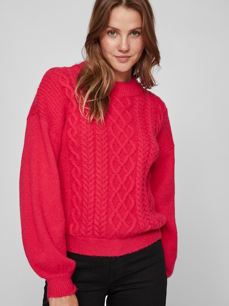 Vila Strickpullover »VICHINTI O-NECK CABLE KNIT TOP/SU-NOOS«