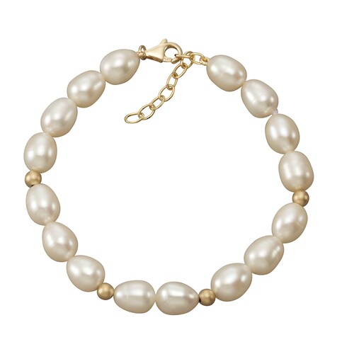 Vivance Armband »585 Gold Perlen weiß 7-7