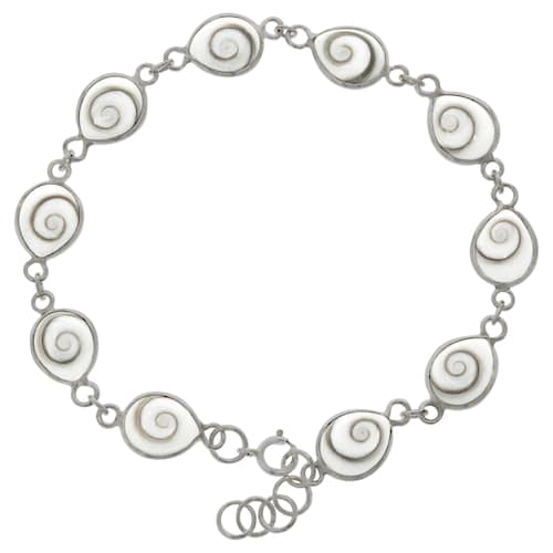 Vivance Armband »925 Silber mit Muschel weiß«