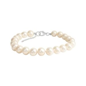 Vivance Armband »925/- Sterling Silber rhodiniert Süßwasserzuchtperle 8mm«