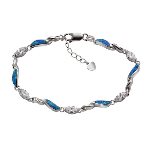 Vivance Armband »925/- Sterling Silber synth. Opal Zirkonia«