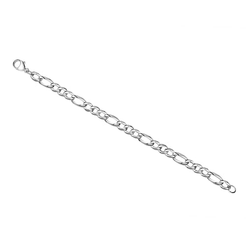 Vivance Armband »925/- Sterling Silber weiß Armband Figarokette 21 cm«