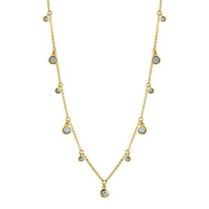 Vivance Collierkettchen »925-Sterling Silber vergoldet Zirkonia«