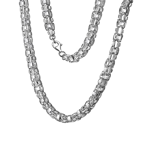 Vivance Collierkettchen »925/- Sterling Silber weiß Käfigkette 50 cm«