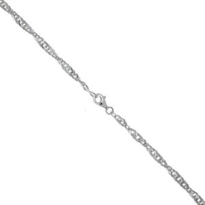 Vivance Collierkettchen »925/- Sterling Silber weiss Singapurkette 45 cm«