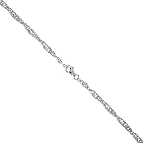 Vivance Collierkettchen »925/- Sterling Silber weiss Singapurkette 45 cm«
