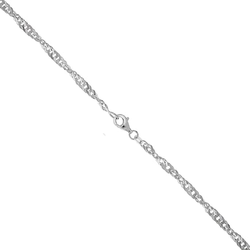 Vivance Collierkettchen »925/- Sterling Silber weiss Singapurkette 50 cm«