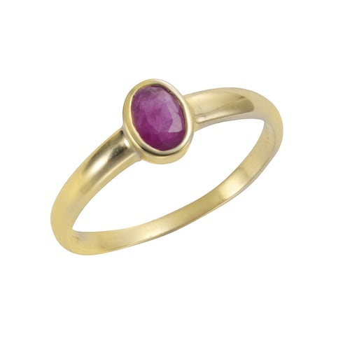 Vivance Fingerring »375/- Gelbgold mit Rubin«