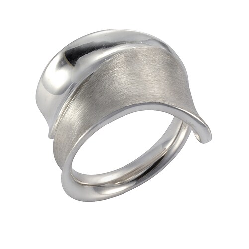 Vivance Fingerring »925 Silber rhodiniert glanz matt«