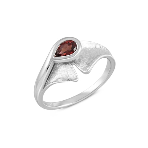 Vivance Fingerring »925-/ Sterling Silber rhodiniert Granat«