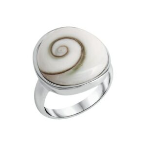 Vivance Fingerring »925/- Sterling Silber rhodiniert mit Muschel weiß«