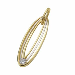 Vivance Kettenanhänger »333/- Gold bicolor Zirkonia«