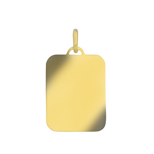 Vivance Kettenanhänger »585/- Gelbgold glanz/matt Goldplatte rechteckig 19x25 mm«