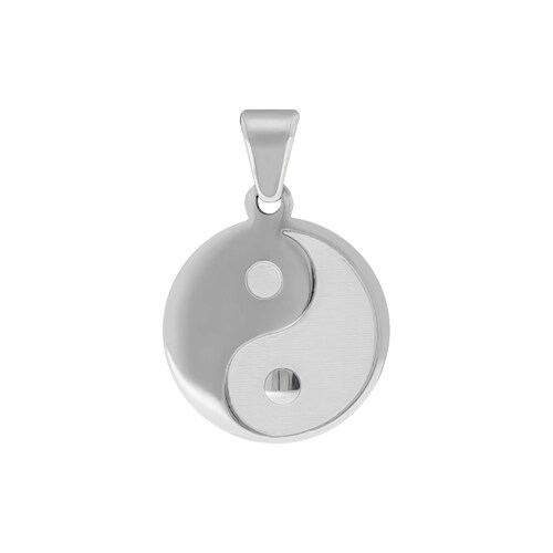 Vivance Kettenanhänger »925/- Sterling Silber rhodiniert Yin Yang glanz/matt«