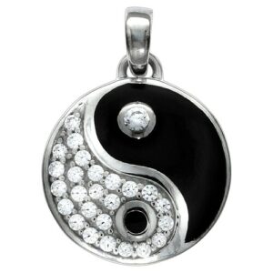 Vivance Kettenanhänger »925/- Sterling Silber Ying Yang«