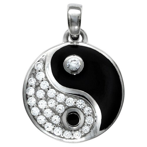 Vivance Kettenanhänger »925/- Sterling Silber Ying Yang«