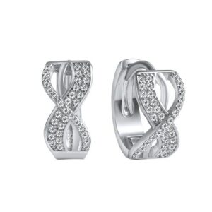 Vivance Paar Creolen »925-Sterling Silber rhodiniert Zirkonia«