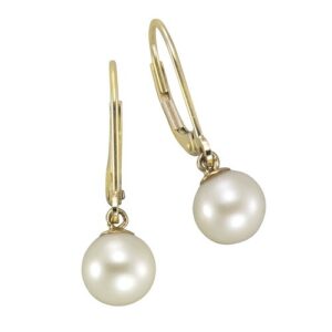Vivance Paar Ohrhänger »375 Gold Perlen weiß 7-7