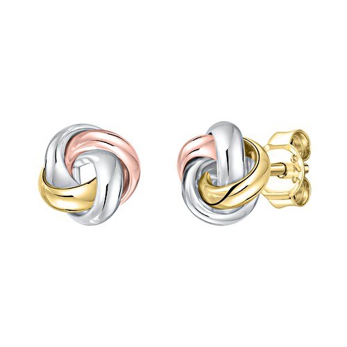 Vivance Paar Ohrstecker »375/- Gelbgold tricolor«