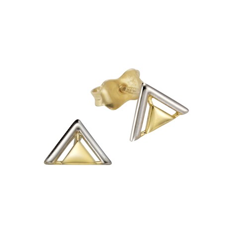 Vivance Paar Ohrstecker »375 Gold zweifarbig Triangel«