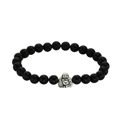 Zeeme Armband »925 Sterling Silber Achat schwarz«