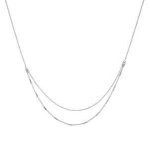 Zeeme Collierkettchen »925/- Sterling Silber Stäbchen 2-reihig«