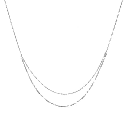 Zeeme Collierkettchen »925/- Sterling Silber Stäbchen 2-reihig«