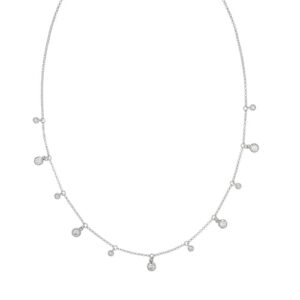 Zeeme Collierkettchen »Halskette Silber 925 rhodiniert Zirkonia«