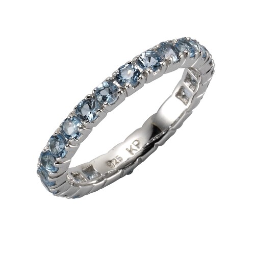 Zeeme Fingerring »925/- Sterling Silber Blautopas«