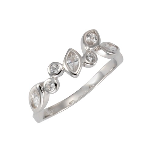 Zeeme Fingerring »925/- Sterling Silber rhod. Zirkonia«