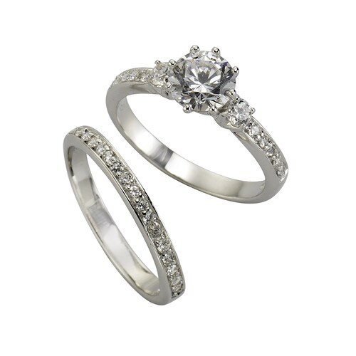 Zeeme Fingerring »925/- Sterling Silber zweitlg. Zirkonia weiß«