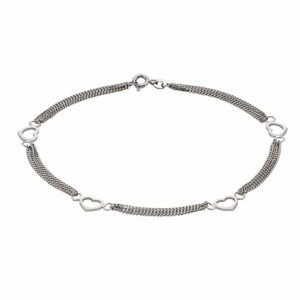 Zeeme Fußkette »925/- Sterling Silber Herzmotiv«