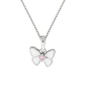 Zeeme Kette mit Anhänger »925/- Sterling Silber Zirkonia pink«