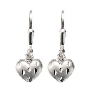 Zeeme Paar Ohrhänger »925 Silber Herz diamantiert«